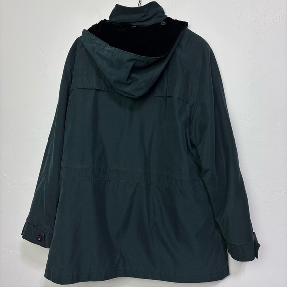 Westbound Women's Large Green Coat Lined Hooded Zip Button Winter FLAW - Picture 3 of 12